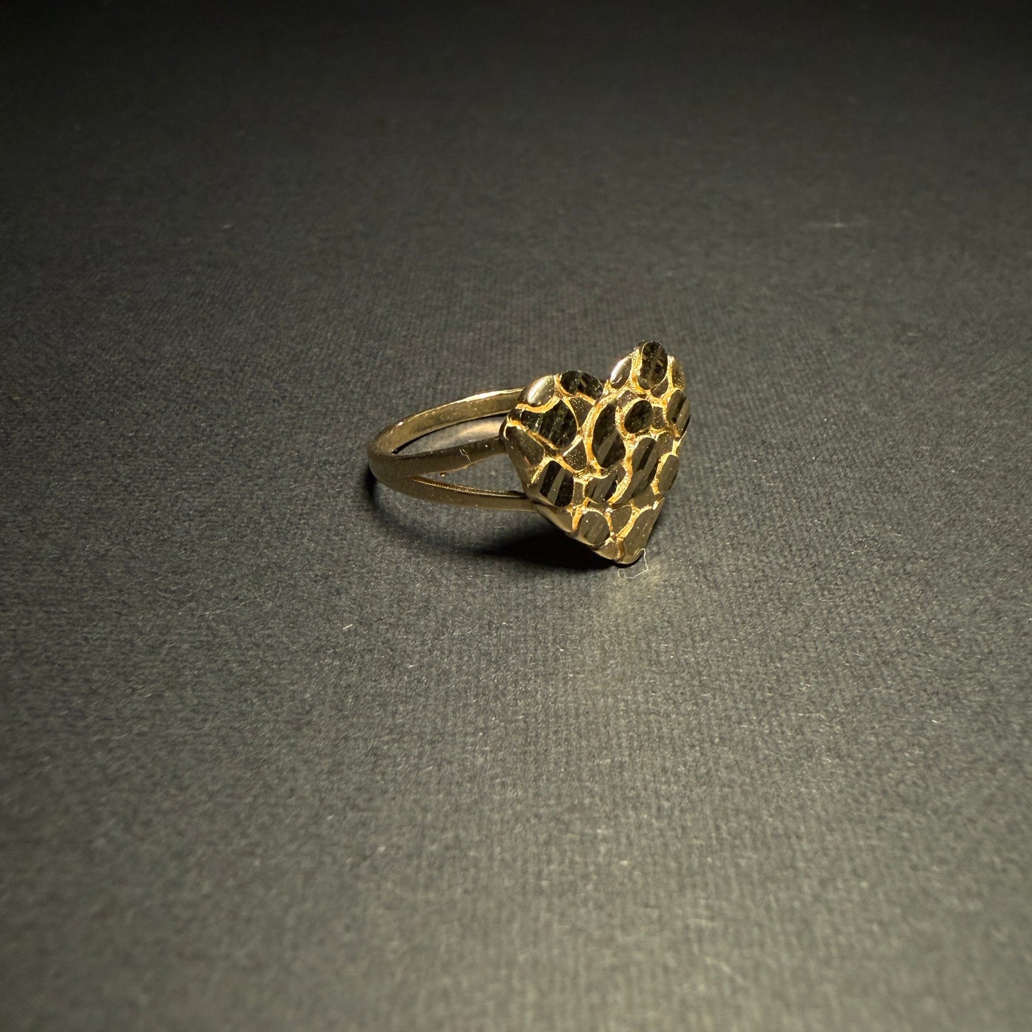 14k Gold Large Heart Women's Ring