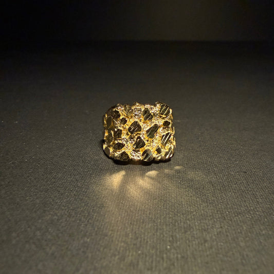 10k Gold Nugget Men's Ring