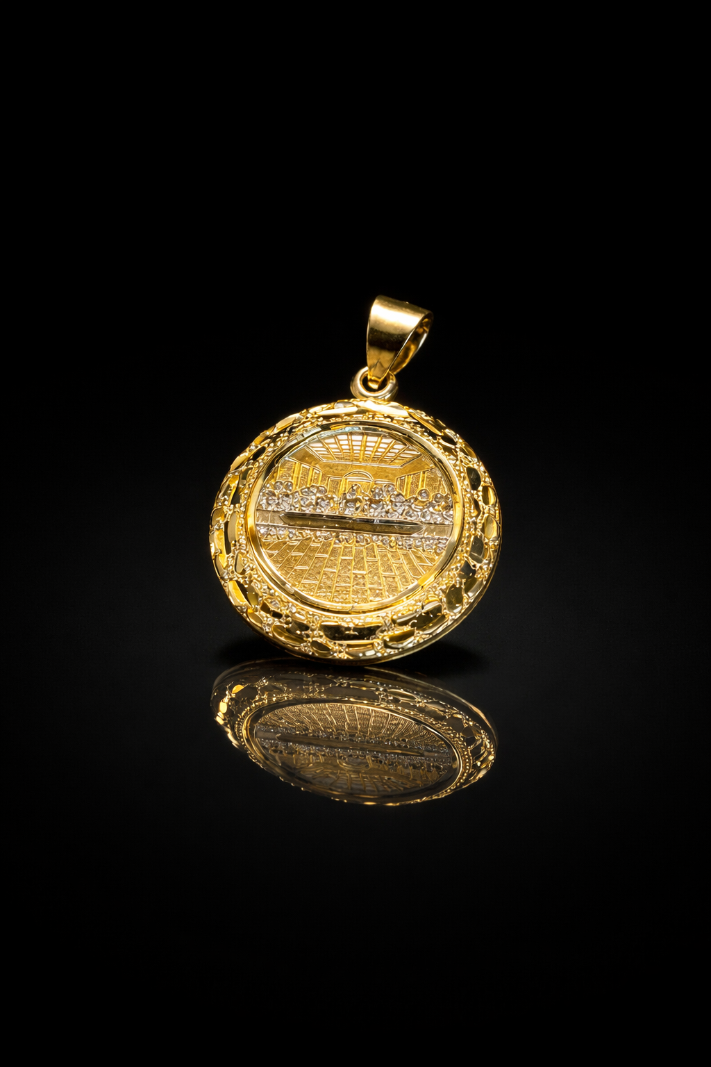 10k Small Last Supper Pendant