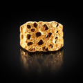 10k Gold Square Nugget Ring