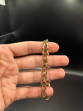 10k Gold Flat Curb Bracelet 7.5” 8.5mm