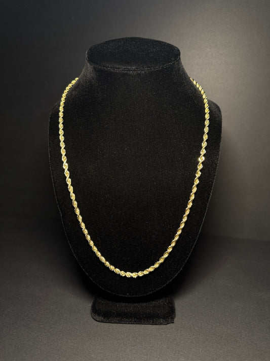 14k Gold Solid Rope Chain 2mm 24"