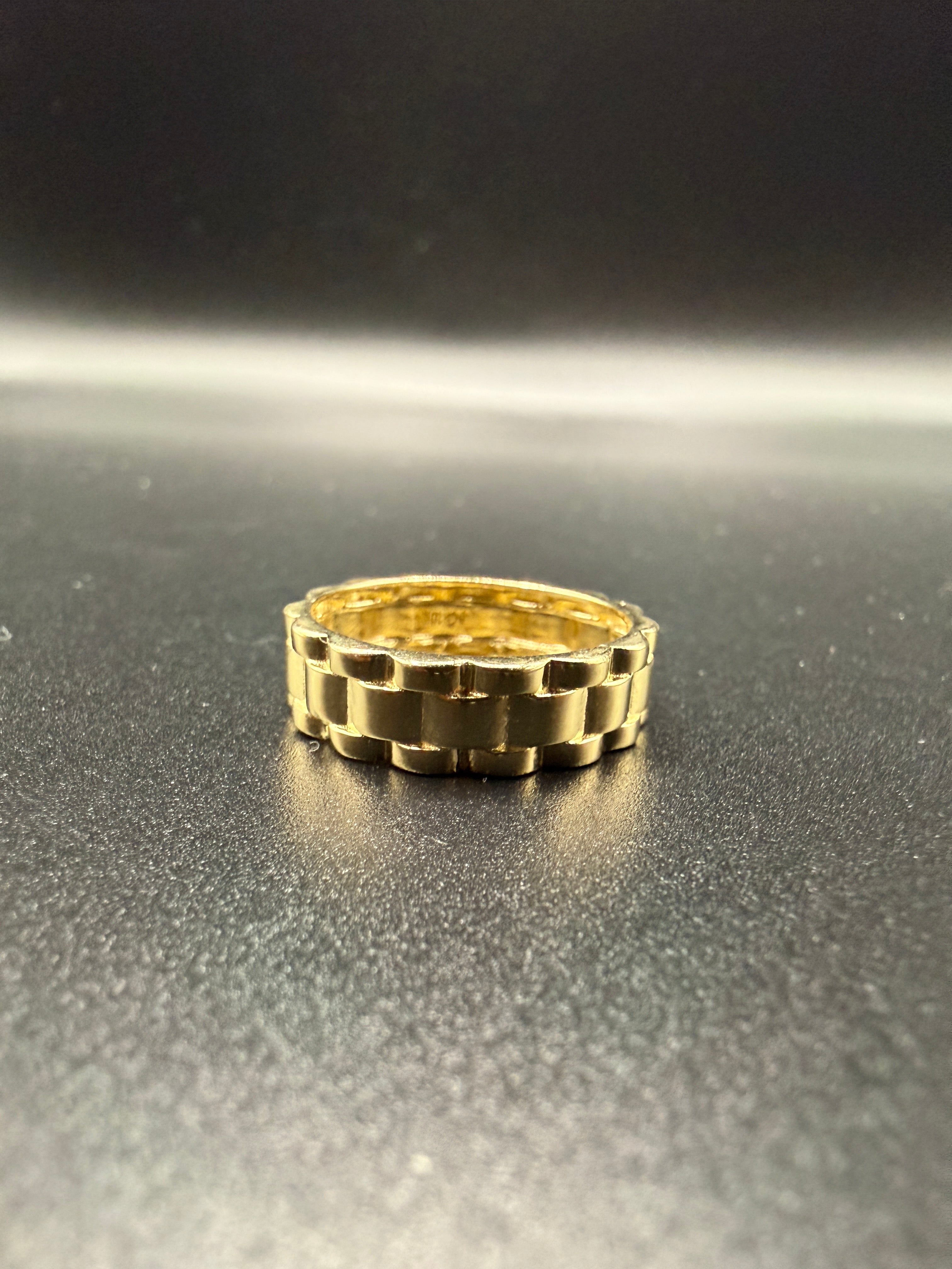 10k Gold Rolex Band Ring 6mm