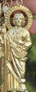 10k Gold St Judas Pendant 4” 18g