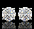 Silver 925 Brilliant Stud Moissanite Earrings