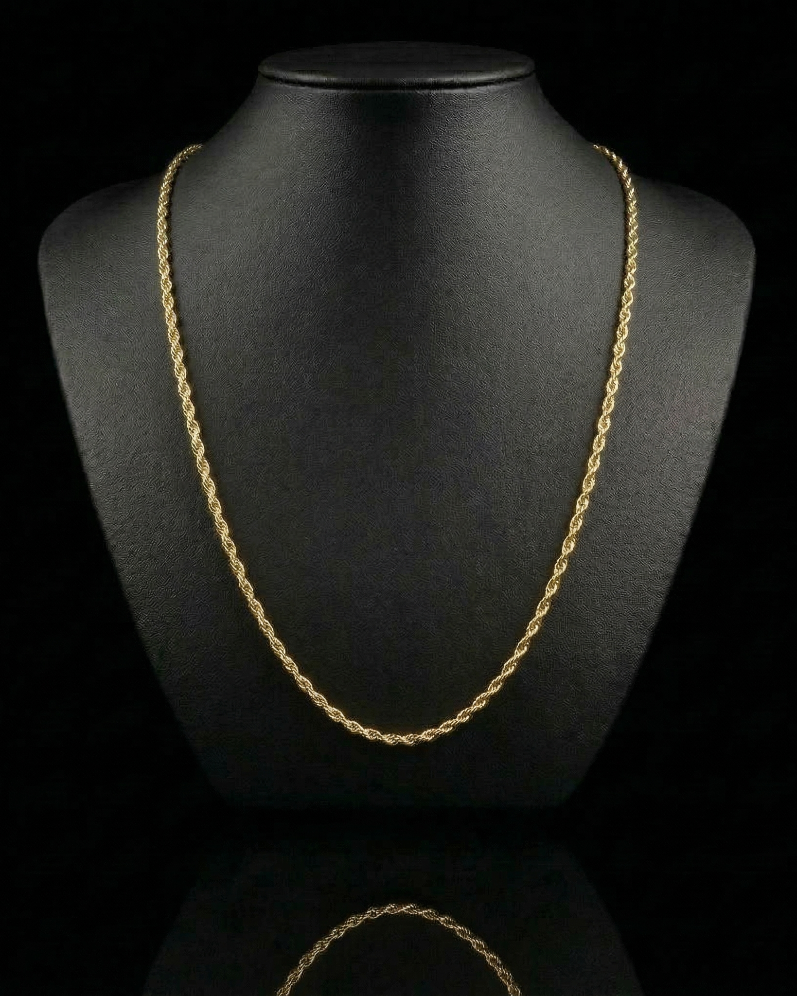 Solid 10k Gold Rope Chain 2mm