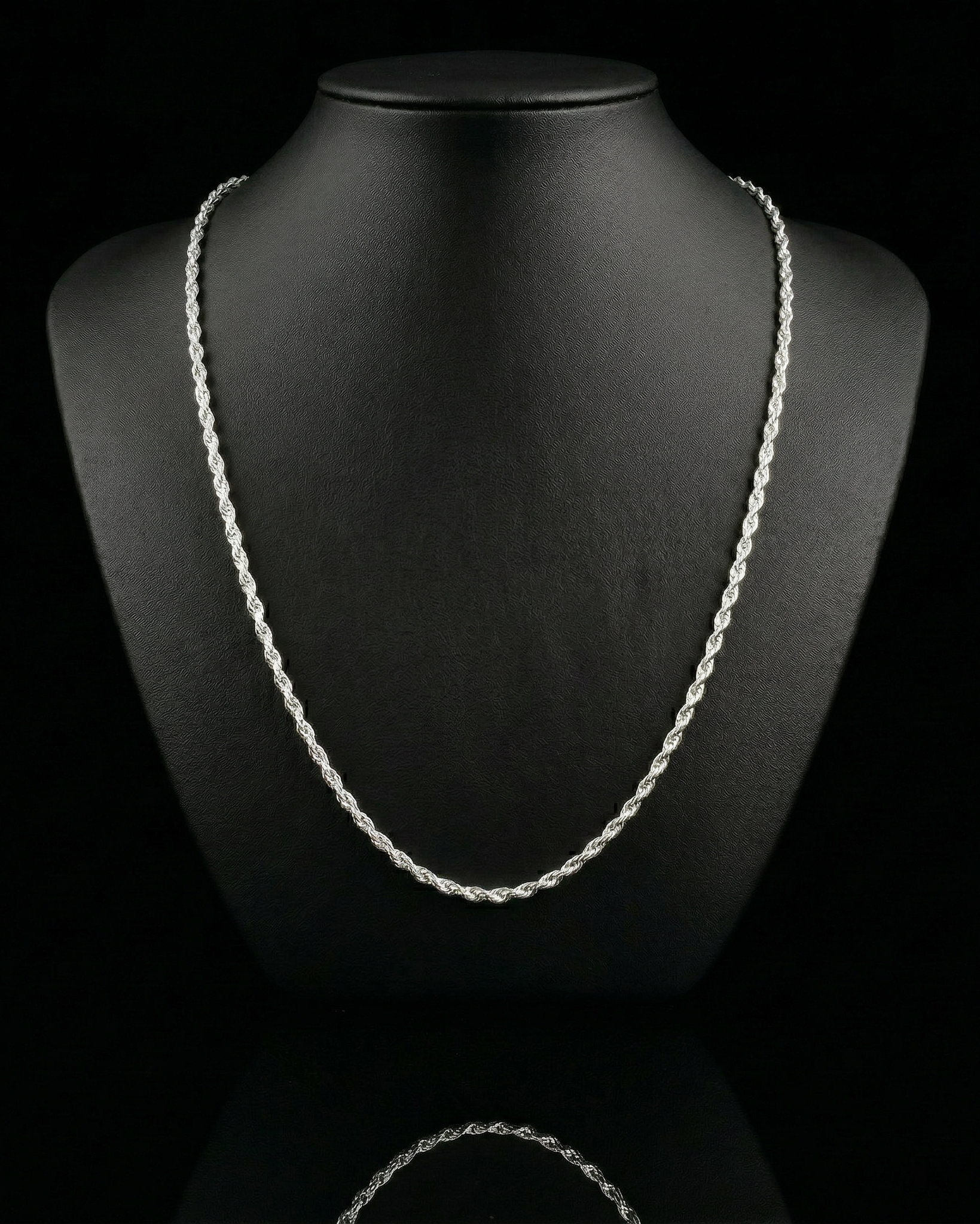Solid Silver 925 Rope Chain 2mm