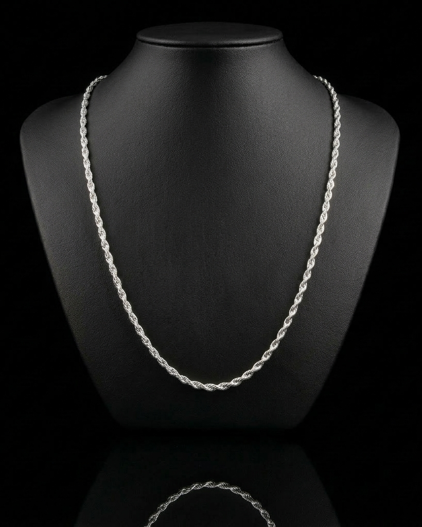 Solid Silver 925 Rope Chain 5mm