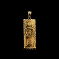 10k Gold $100 Bill Pendant 1.5"