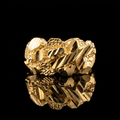 10k Gold Cross Nugget Ring 9.5mm