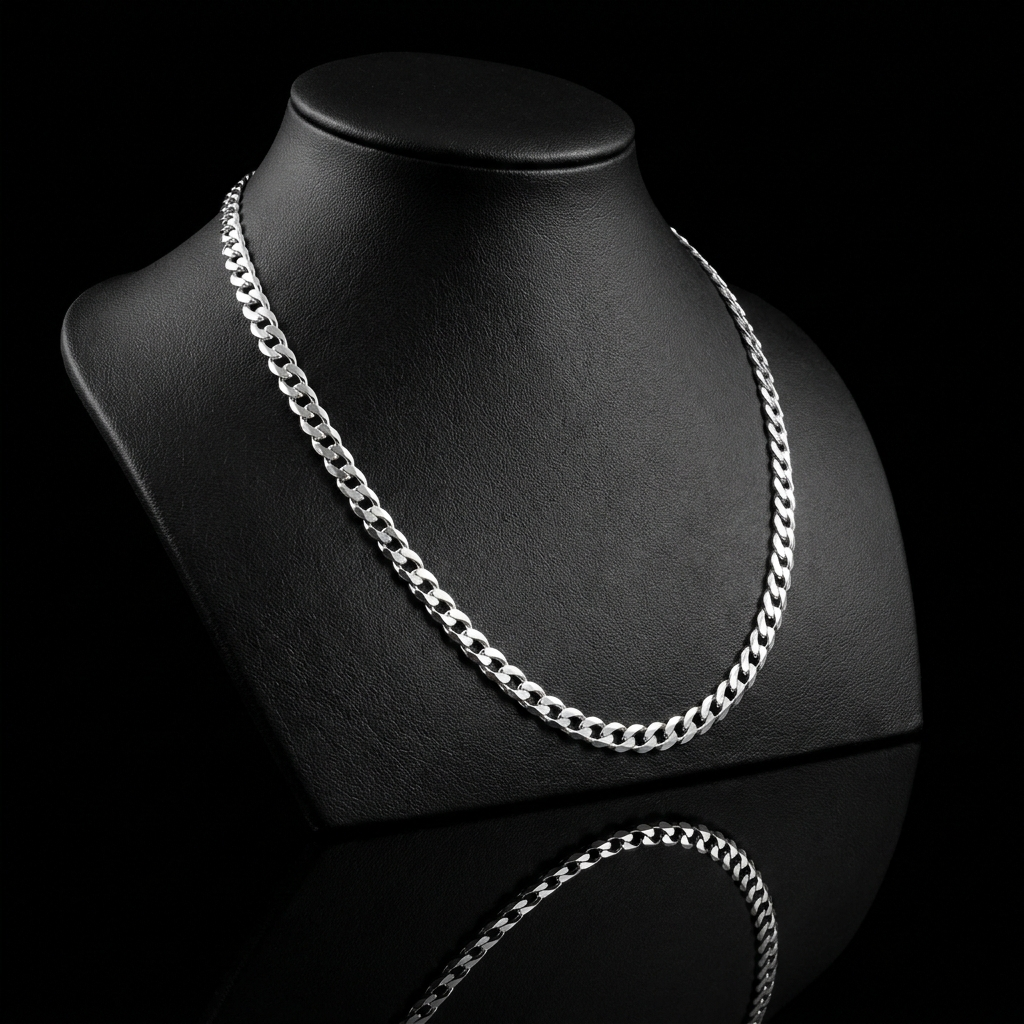 Solid Silver 925 Curb Chain