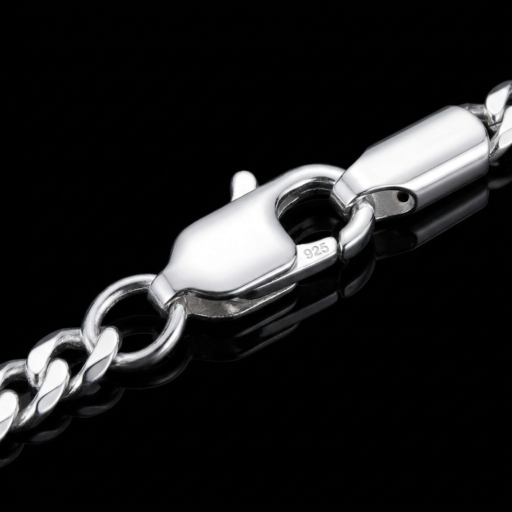 Solid Silver 925 Curb Chain