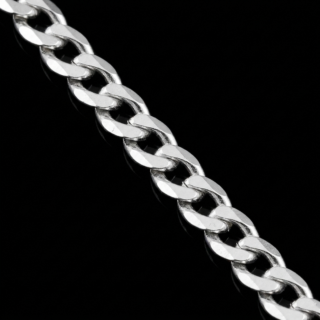Solid Silver 925 Curb Chain