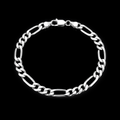 Silver 925 Solid Figaro Bracelet