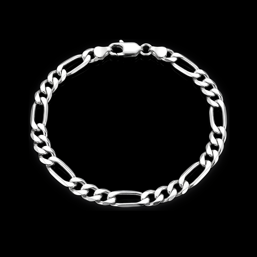 Solid Silver 925 Figaro Bracelet