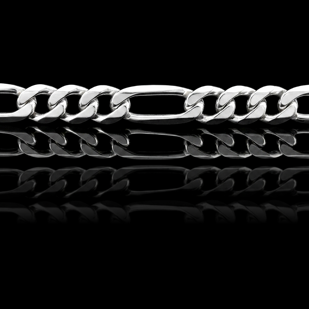 Solid Silver 925 Figaro Bracelet