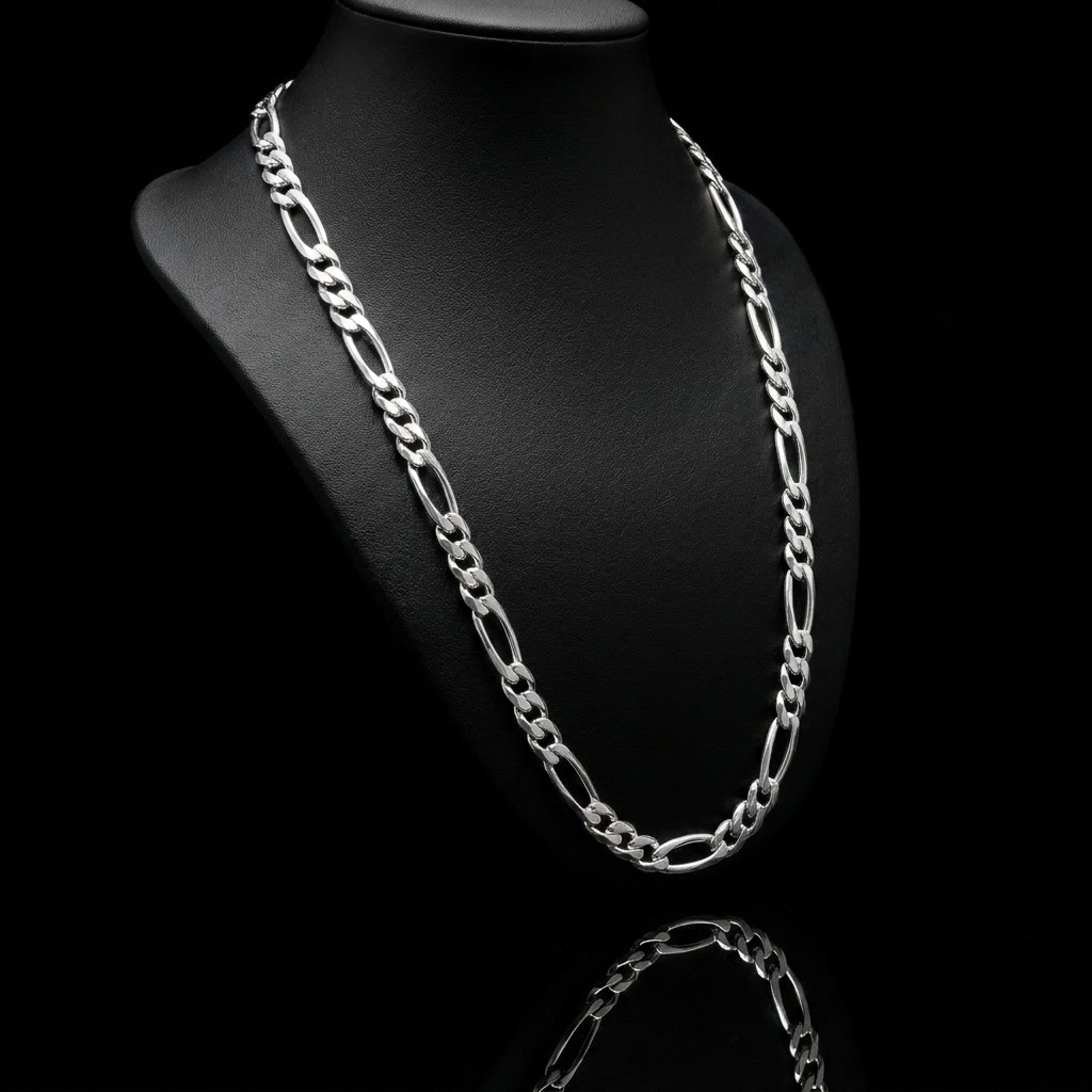 Solid Silver 925 Figaro Chain