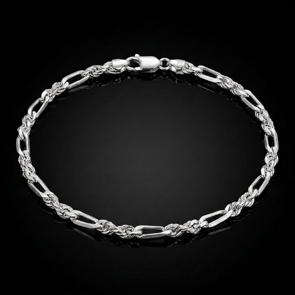 Solid Silver 925 Figurerope Bracelet