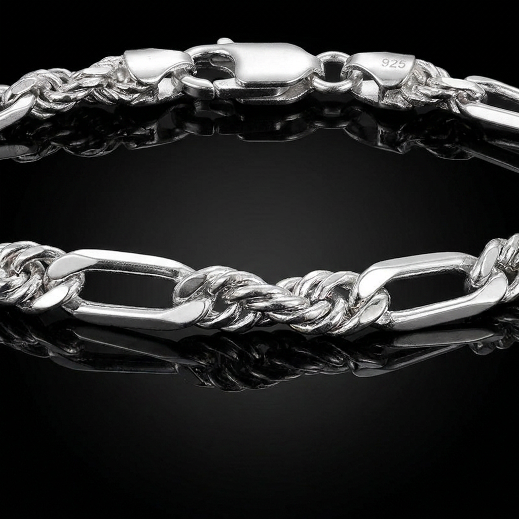 Solid Silver 925 Figurerope Bracelet