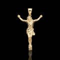 10k Gold Crucifix Pendant 2"