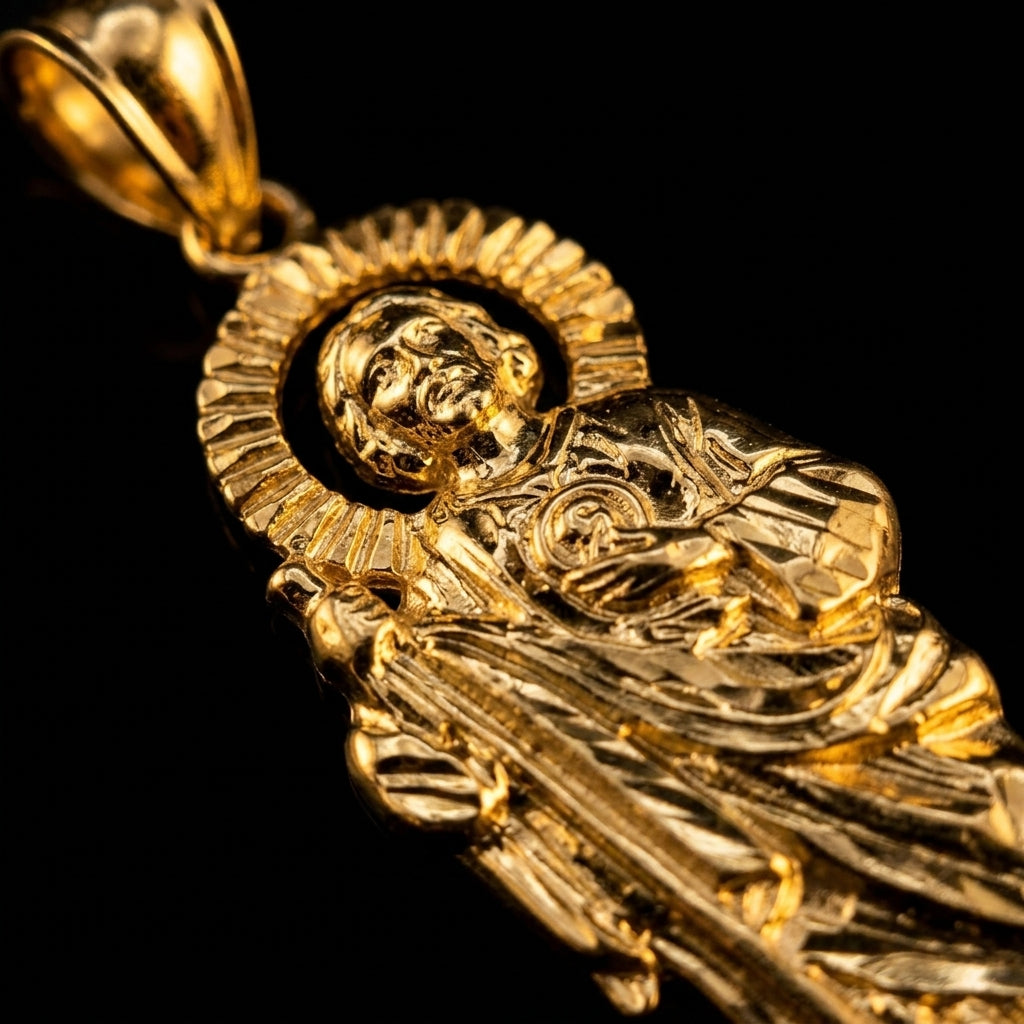 10k Gold Saint Judas Pendant 1.75"