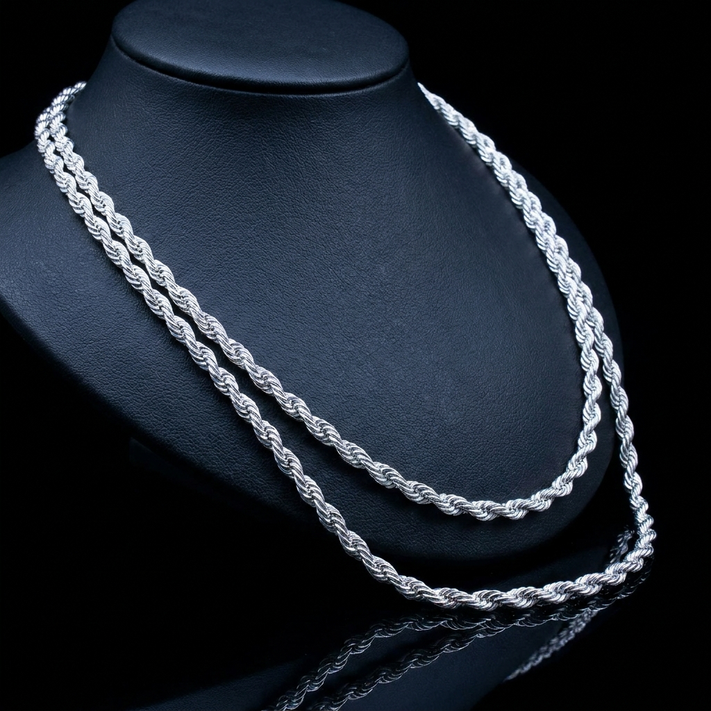 Solid Silver 925 Rope Chain