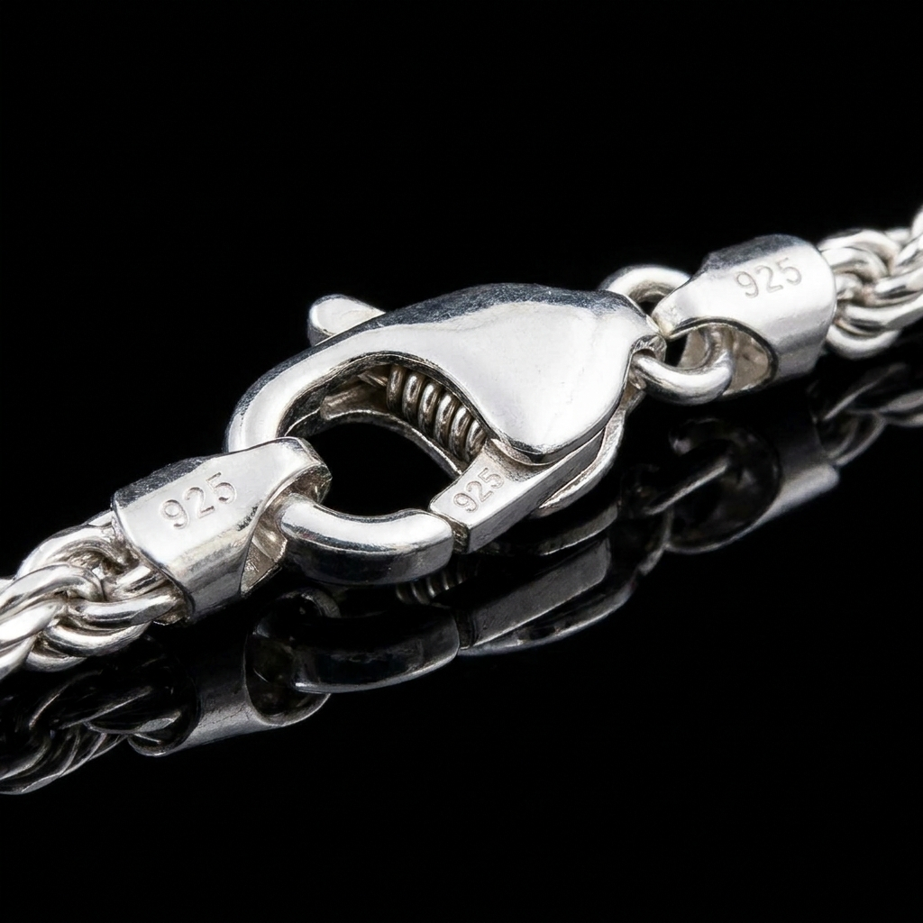 Solid Silver 925 Rope Chain