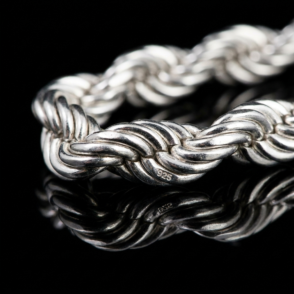 Solid Silver 925 Rope Chain