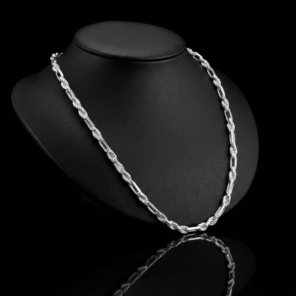 Solid Silver 925 Figurerope Chain 6.8mm