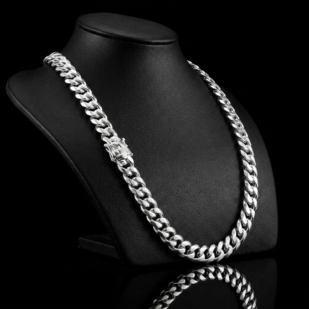 Solid Silver 925 Miami Cuban Chain