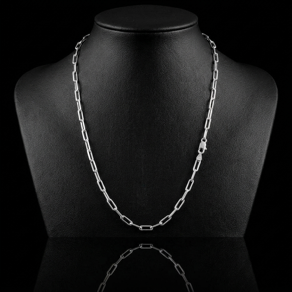 Solid Silver 925 Paperclip Chain