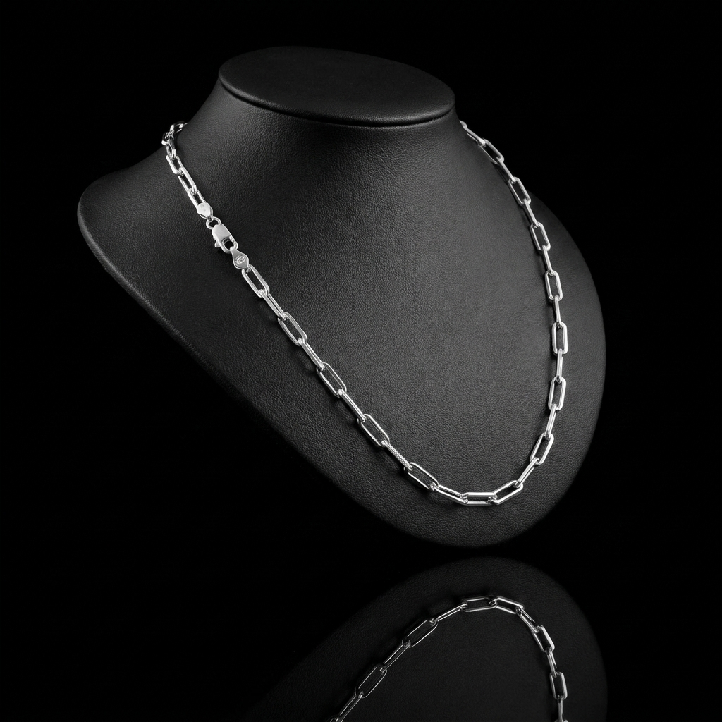 Solid Silver 925 Paperclip Chain