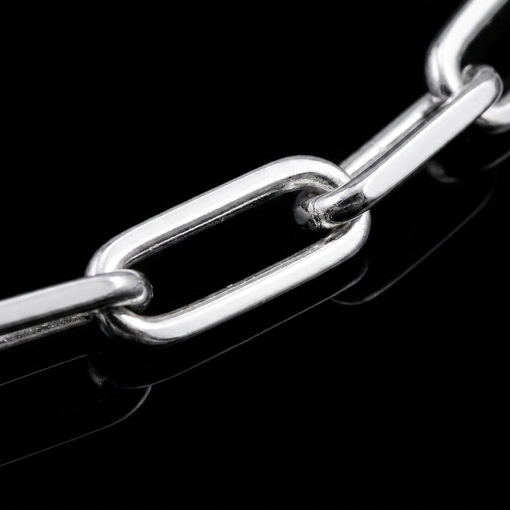 Solid Silver 925 Paperclip Chain