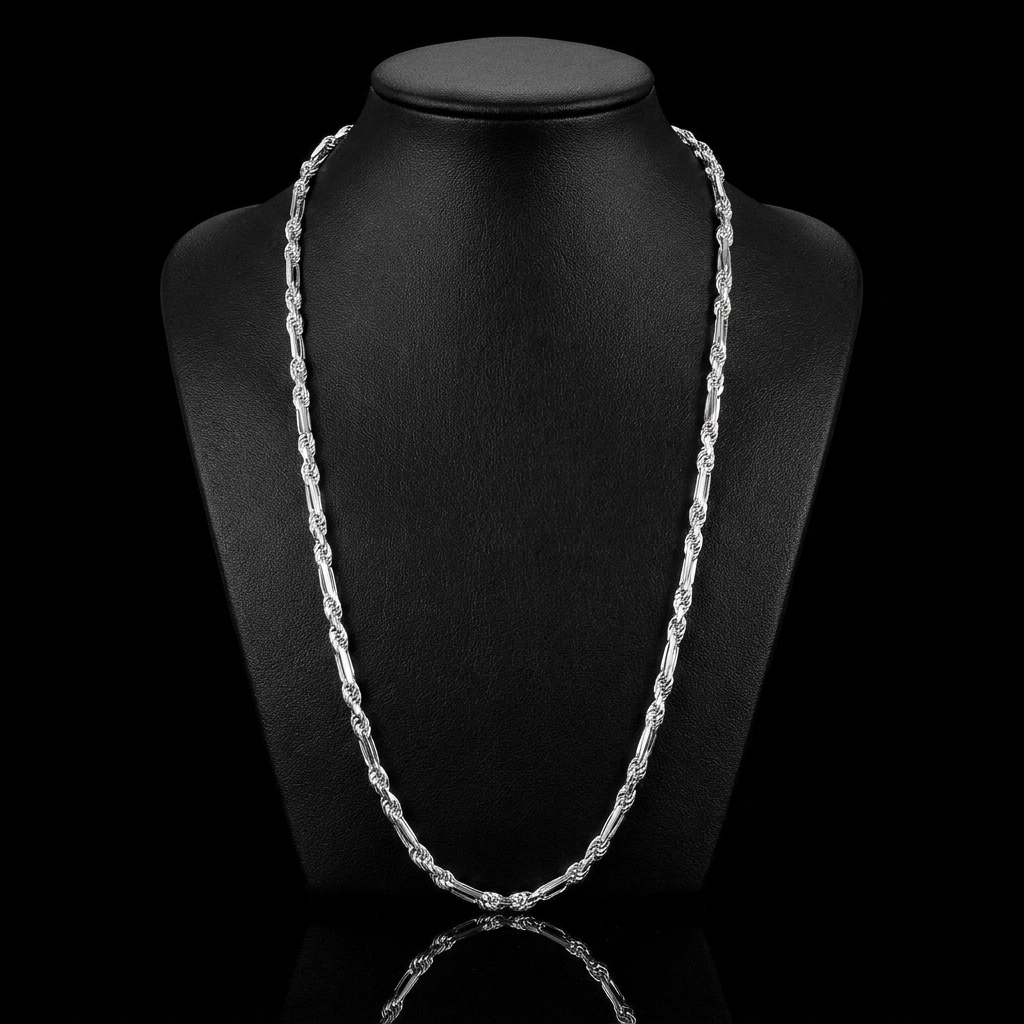 Solid Silver 925 Figurerope Chain 8.0mm