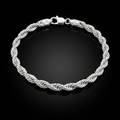 Solid Silver 925 Rope Bracelet 3.7mm