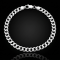 Solid Silver 925 Curb Bracelet