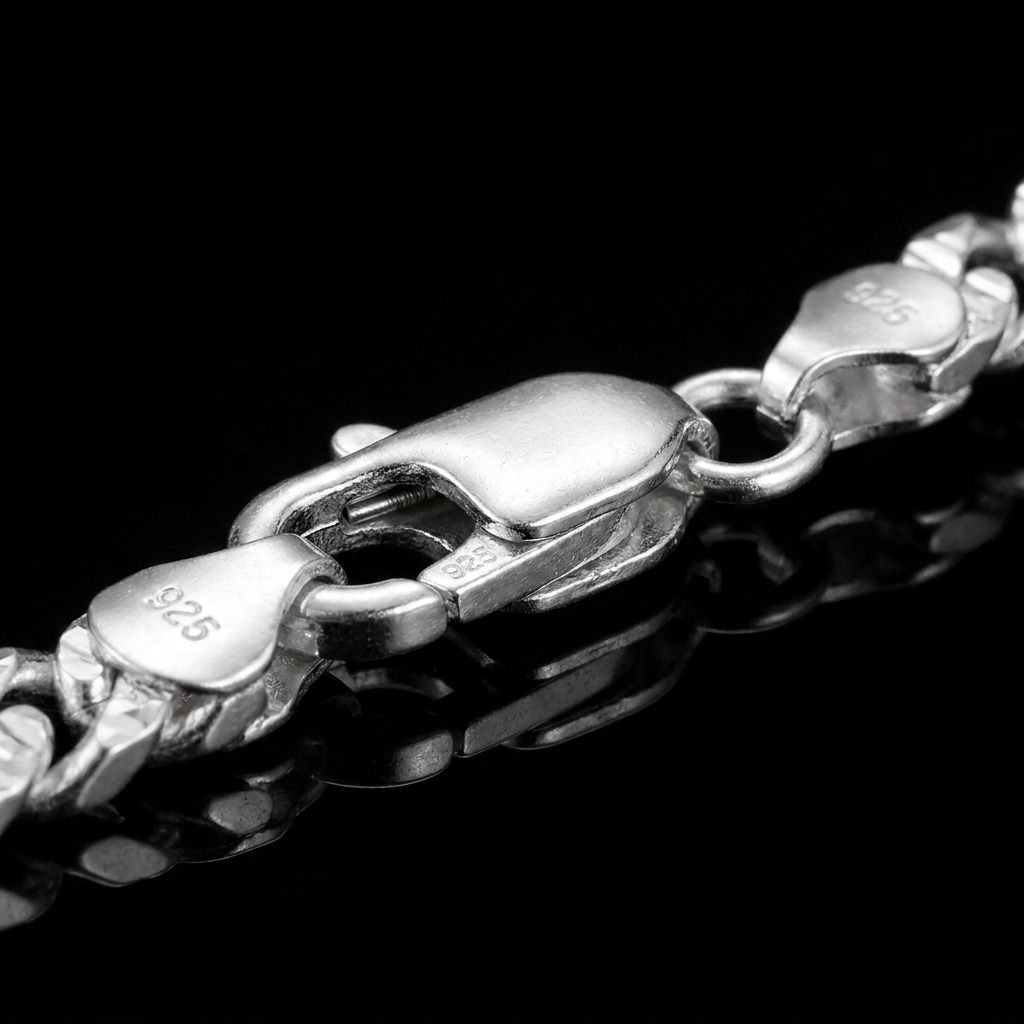 Solid Silver 925 Curb Bracelet
