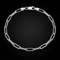 Solid Silver 925 Paperclip Bracelet