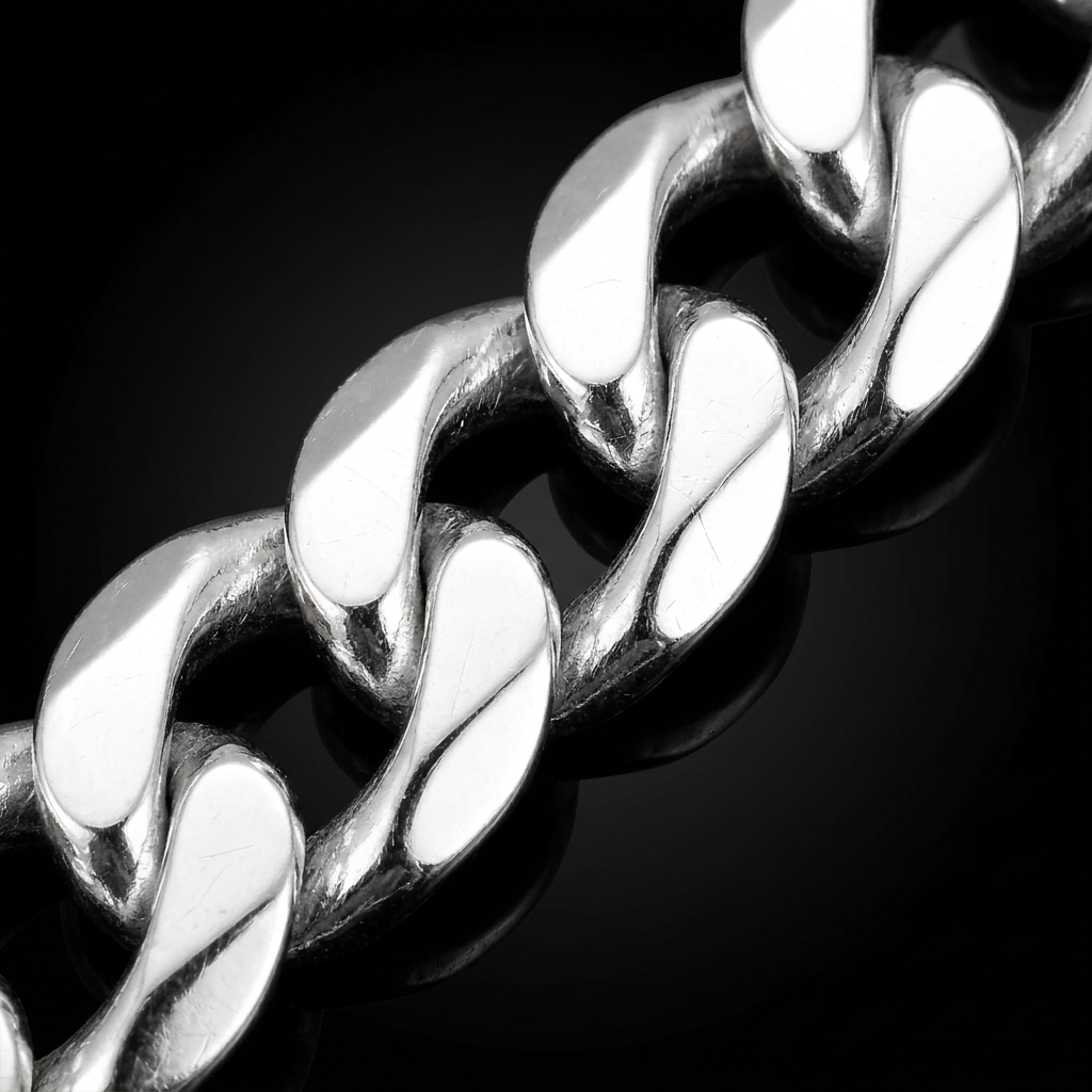 Solid Silver 925 Curb Bracelet