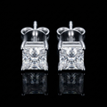 Silver 925 Princess Stud Moissanite Earrings