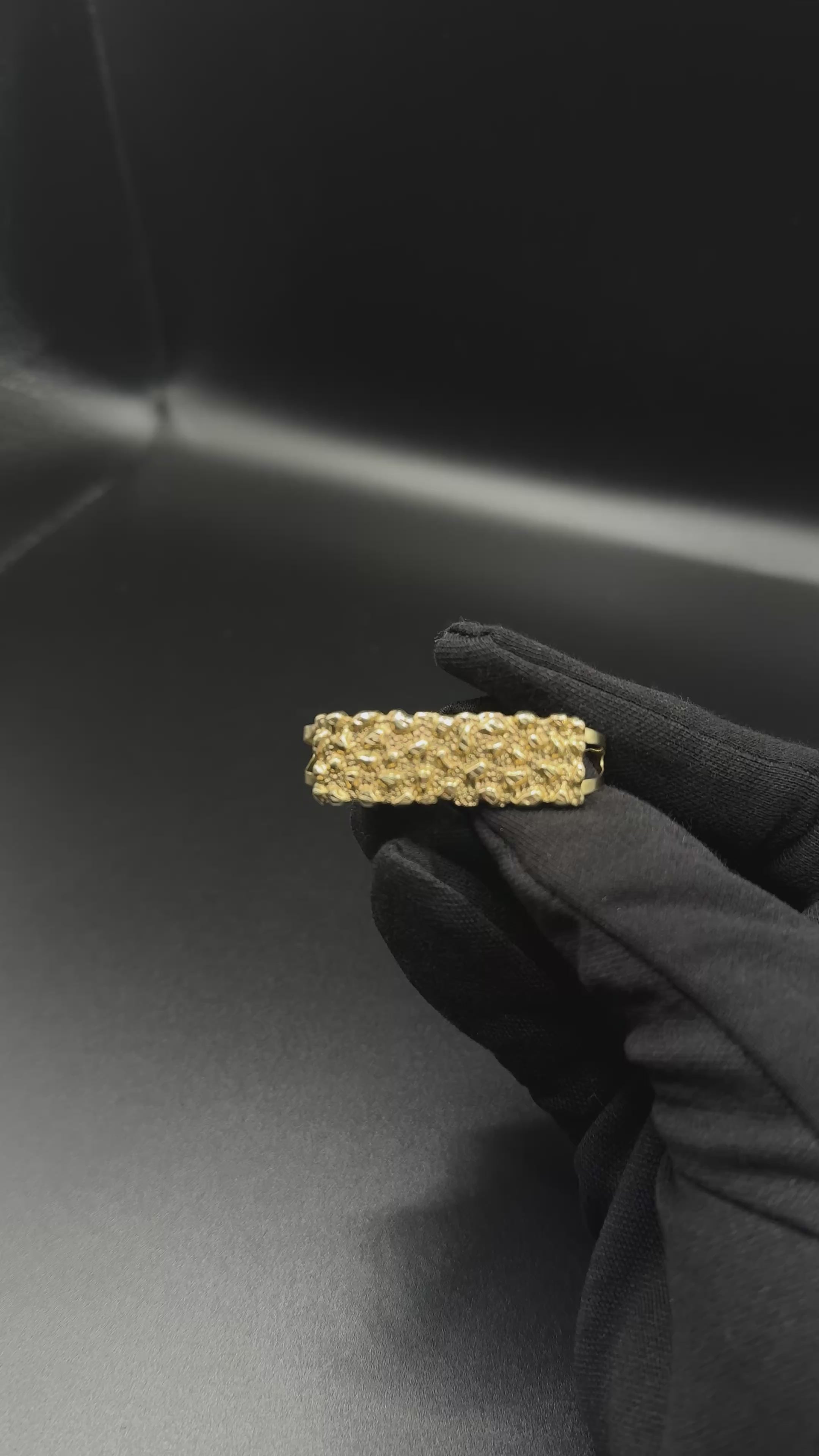 10k Gold Double Nugget Ring