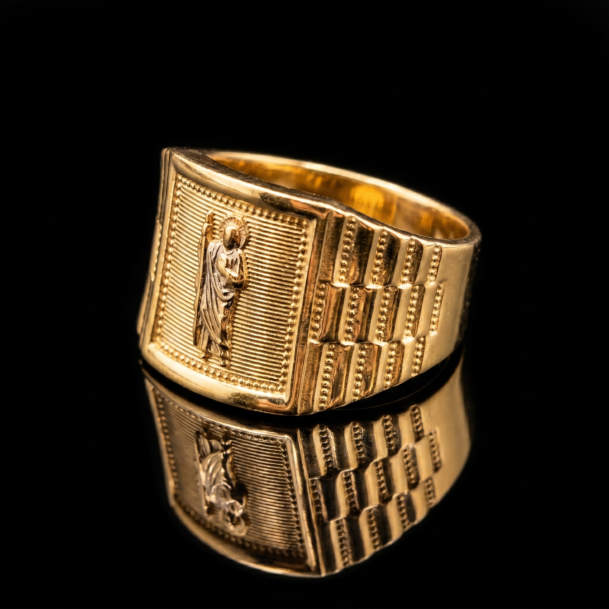 10k Gold Rolex St Judas Ring 13.5mm