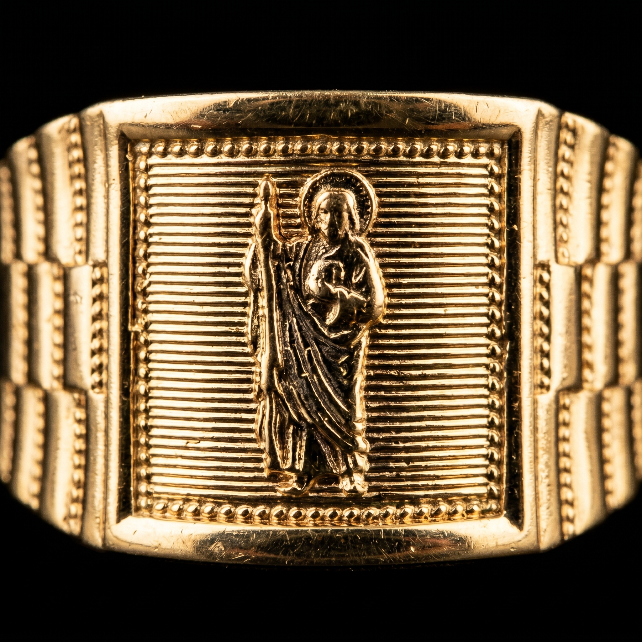 10k Gold Rolex St Judas Ring 13.5mm