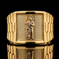 10k Gold Rolex St Judas Ring 13.5mm