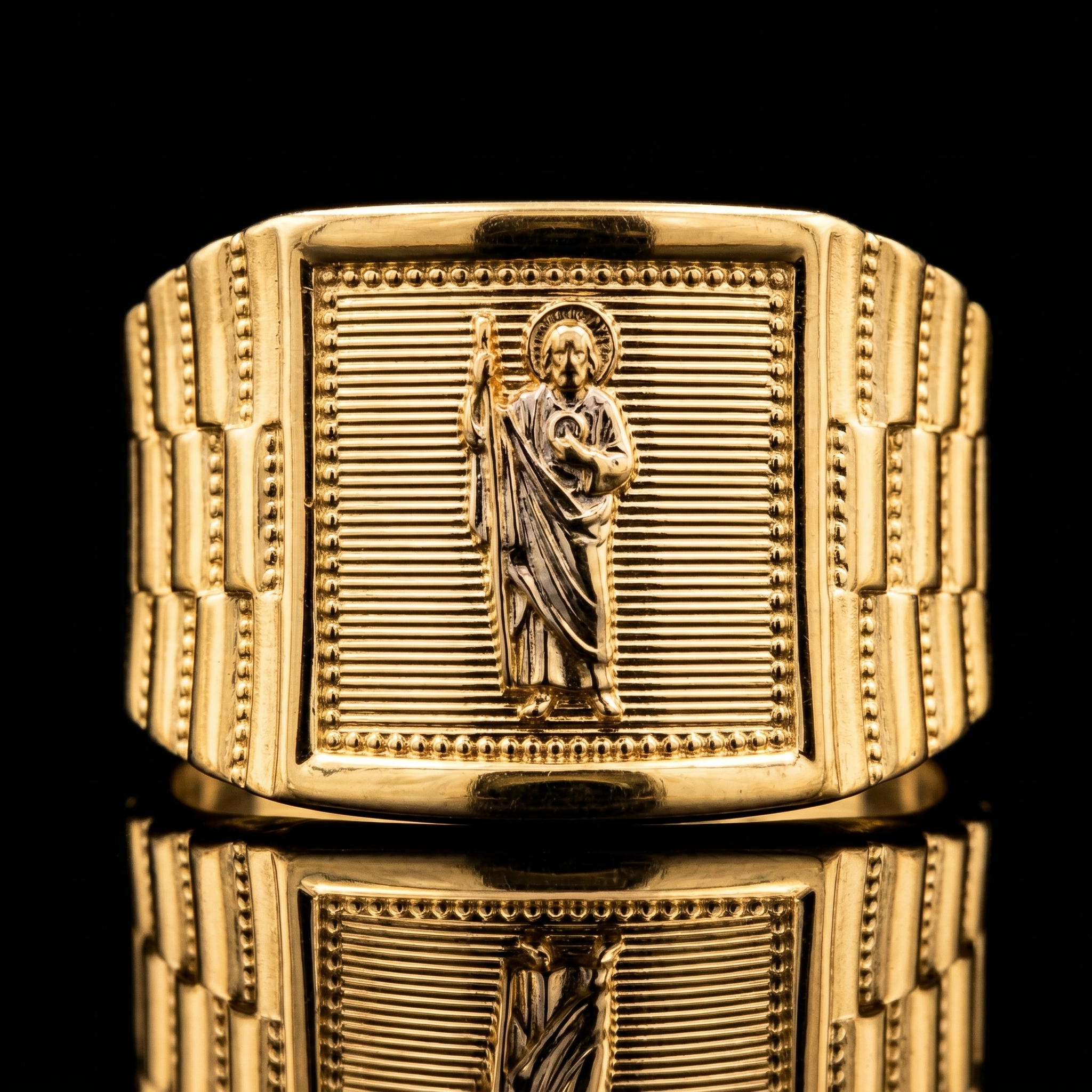 10k Gold Rolex St Judas Ring 13.5mm